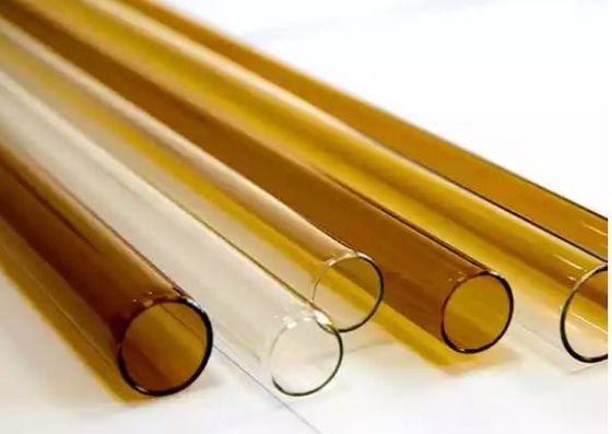 Espaço livre e diâmetro do círculo da tubulação de Amber No Hole Borosilicate Glass grande
