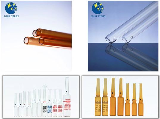 Tubo médio transparente da ampola do Borosilicate para o uso do laboratório