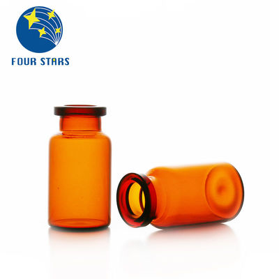 Tubos de ensaio tubulares de vidro ambarinos da injeção do espaço livre farmacêutico de 2ml 5ml 7ml 10ml 15ml 20ml 30ml