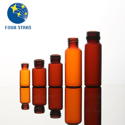 Tubos de ensaio pequenos do pescoço do parafuso dos tubos de ensaio de vidro claros de Âmbar Farmacêutico 30ml com tampão plástico