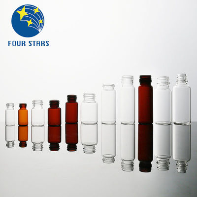Tubos de ensaio pequenos do pescoço do parafuso dos tubos de ensaio de vidro claros de Âmbar Farmacêutico 30ml com tampão plástico