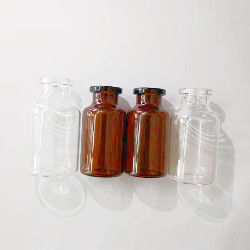 Tubos de ensaio de vidro 10ml da injeção médica com tampões
