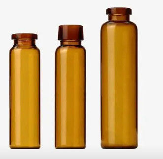 Tubos de ensaio de vidro 10ml da injeção redonda do vidro de cal da soda claros e ambarinos